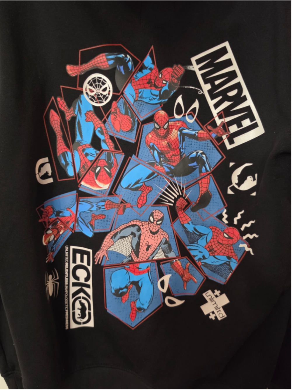 Marvel x Ecko Unltd Spider-Man Scrappy Hoodie Black Men's Medium